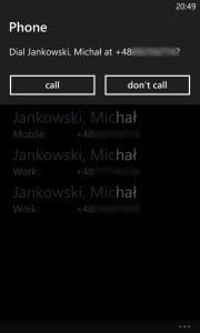 Windows Phone 8.0 - PhoneCallTask